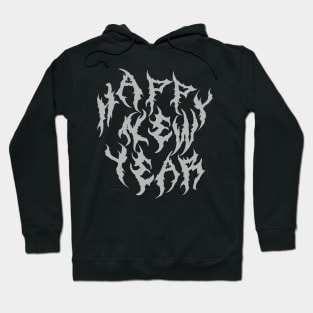 Black Metal Happy New Year Hoodie